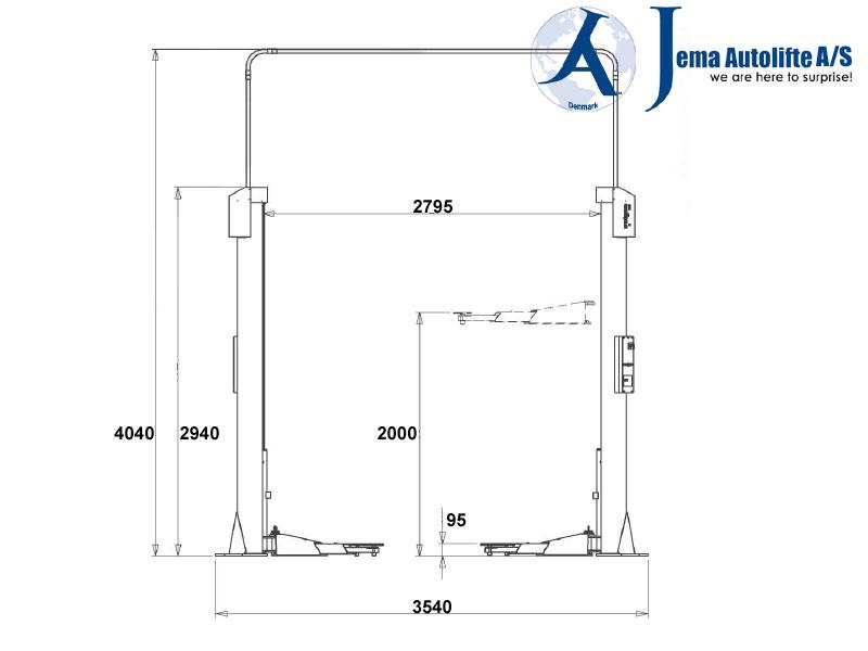 Jema Pontse 2 Post Electro-mechanical Lift JA3500T-E
